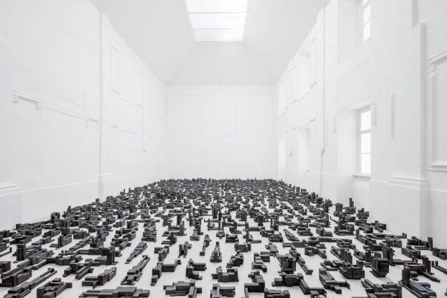 Installation View, Antony Gormley, Being. Hall Art Foundation: Schloss Derneburg Museum Derneburg, Germany. © Hall Art Foundation. Photo: Heinrich Hecht