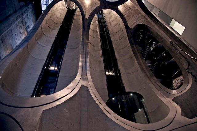 Atrium, lift view at Zeitz MOCCA. Photo: Mohammed Hoosain
