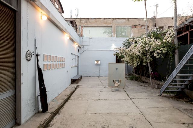 A Cloud Passing Over Cairo (installation view), 2019 with works by Glavkos Koumides; Broomberg & Chanarin and Phanos Kyriacou. Photo: Antonis Minas