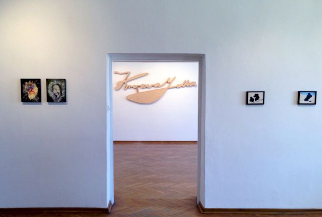 Installation view. Works by Michał Szuszkiewicz, Michał Gayer, Michał Smandek