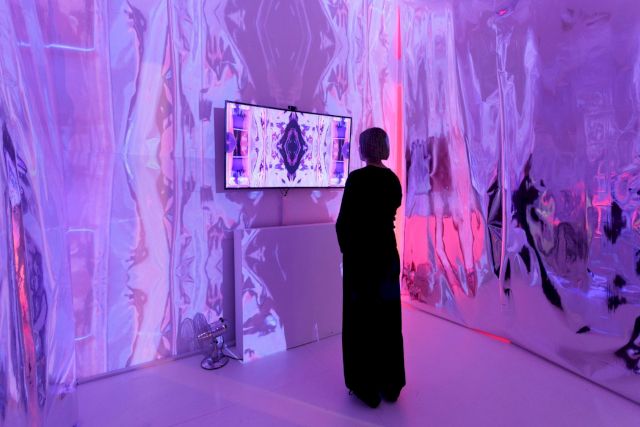 Signe Pierce, VORTEXTUALITY, 2019, Installation View, Zabludowicz Collection, London. Photo: Tim Bowditch