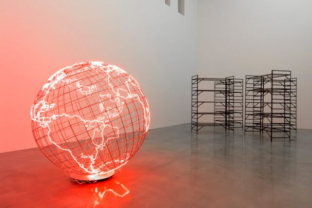 Mona Hatoum, Hot Spot, 2006 AND Quarters, 1996/ Courtesy Rennie Collection, Photo: Site Photography
