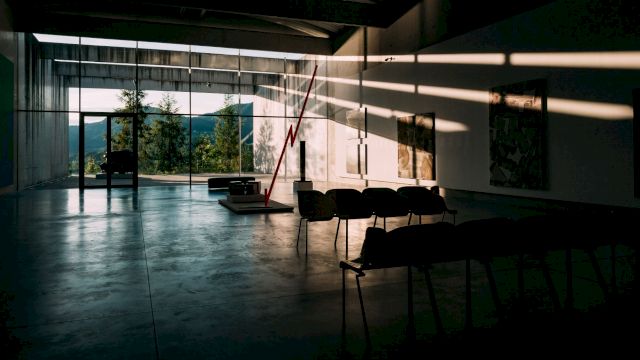 Exhibition view “o. T.” (untitled) at the Museum Liaunig, 2020 with works by Tony Cragg, GRAF+ZYX, Edgar Knoop, Eva Schlegel, Jakob Gasteiger, Ferdinand Penker, Dorothee Golz. Photo: Rowben Lantion, BFA