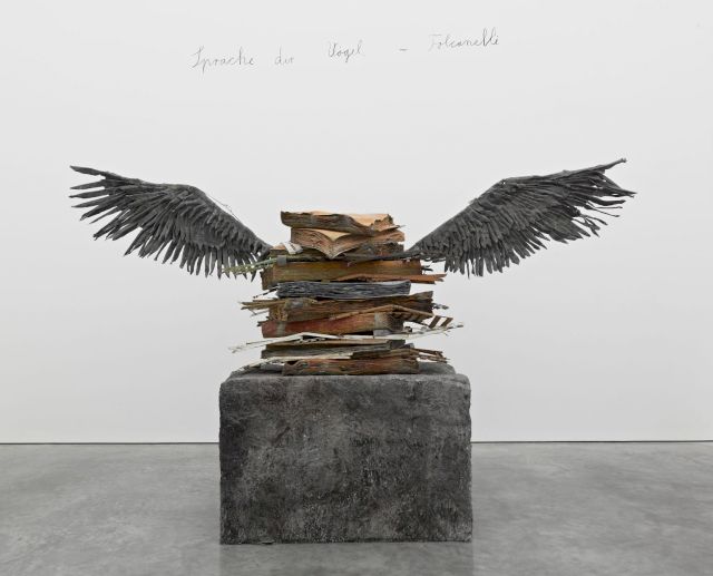 Anselm Kiefer, Sprache der Vögel, 1989, lead, steel, wood, oil, plaster, resin and acrylic. Collection Martin Z. Margulies