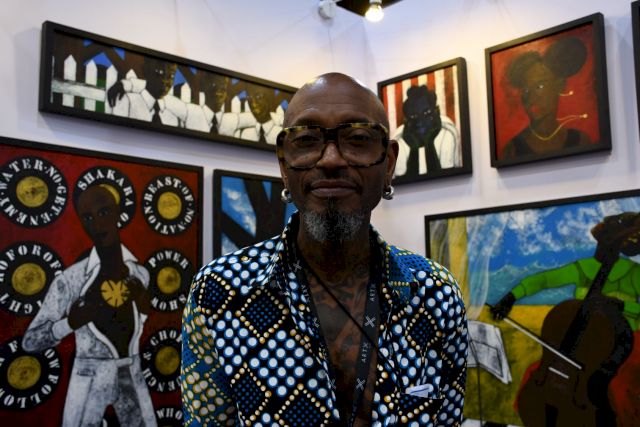 Abe Odedina, Ed Cross Fineart Booth, ART X Lagos 2019