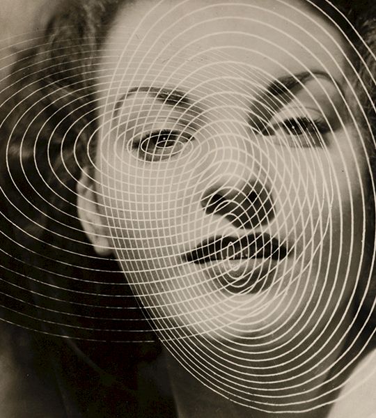 James Hamilton Brown,
 Untitled Photomontage (Woman’s Face with Spirals), 1940s