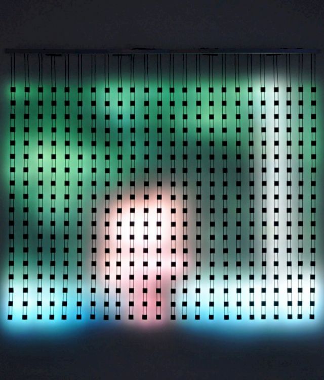 Jim Campbell, ‘Home Movies, Pause (David)‘, 2014. Copyright the artist. Courtesy of Bryce Wolkowitz Gallery