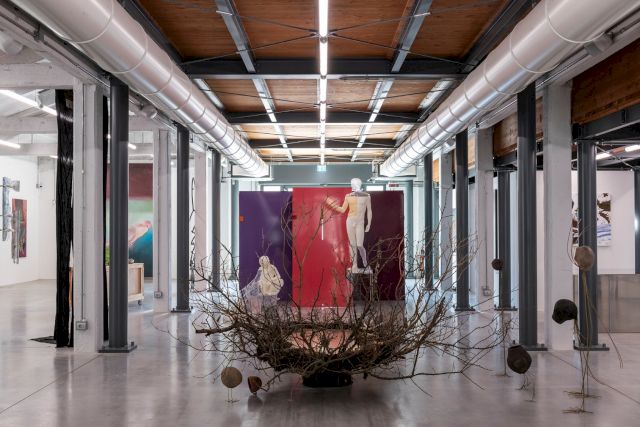 Verona, installation view, Petrit Halilaj, Oliver Laric, Sam Falls - Photo: Luca Meneghel