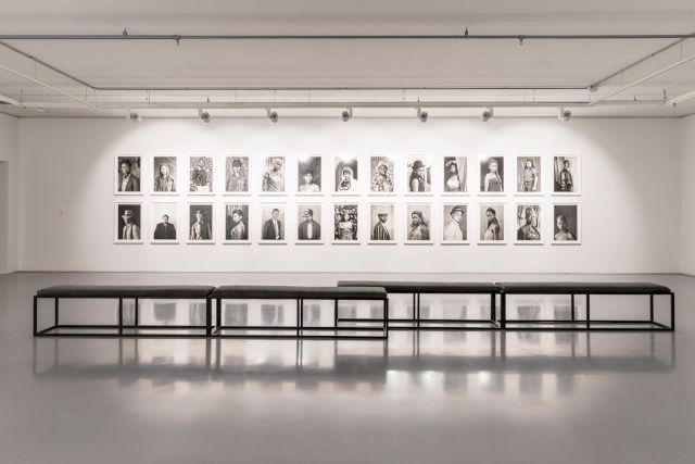 Installation View of Zanele Muholi's work Faces and Phases, 2011, in the exhibition 'Two Together'. 2019. Image Credit: Dillon Marsh.