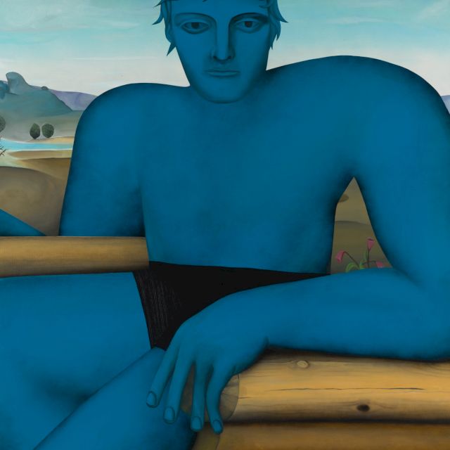 Vojtech Kovarik. Zeus in his Throne. 2021. Acrylic on canvas. 200 x 200 cm. Photo: Jānis Pipars