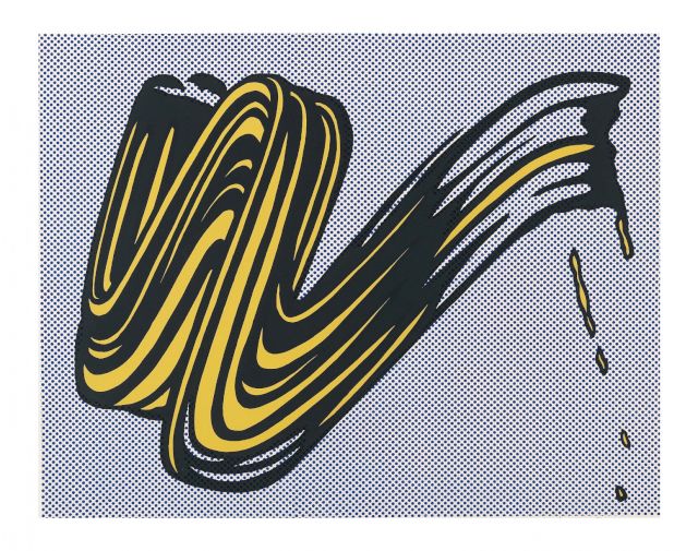 Roy Lichtenstein Brushstroke, 1965 Framed print on plexi vitrine (76,2 x 10,2 x 61 cm) © Charles Riva Collection