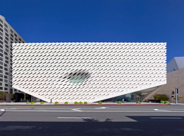 The Broad museum on Grand Avenue in downtown Los Angeles. Courtesy The Broad and DIller Scofidio + Renfro. Photo: Benny Chan.