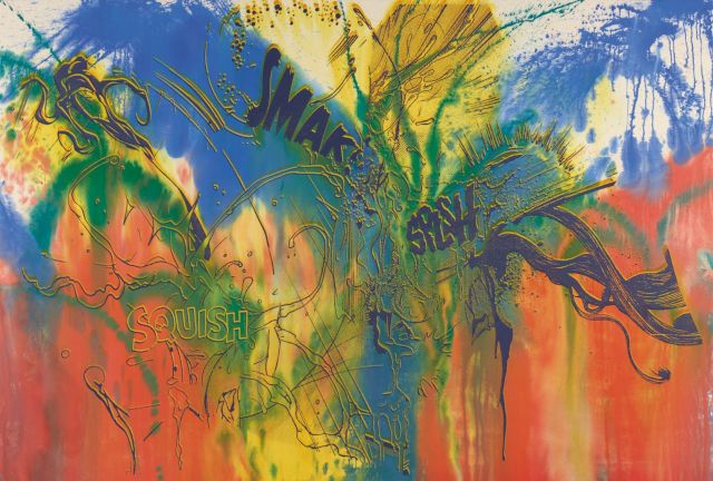 Christian Marclay, 'Squish Smak Splsh‘, Acrylic and ink on canvas, 2013, 182,9 x 287 cm. Photo: Johannes Stoll / Belvedere, Wien