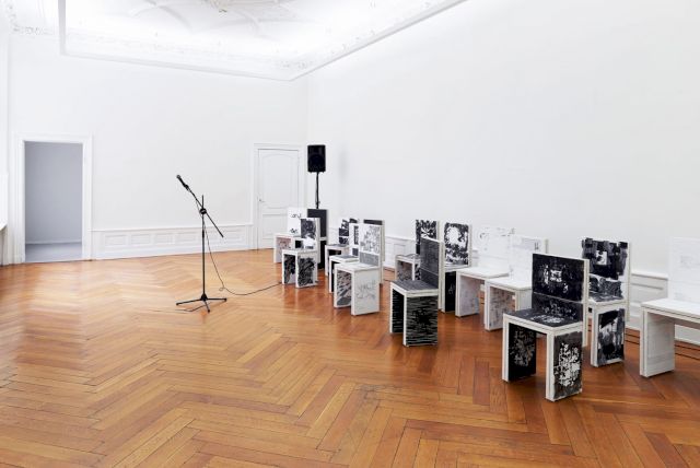 Installation view “Art & Language, Nobody Spoke”, KUNSTSAELE 2017, Berlin. Photo: Sebastian Eggler