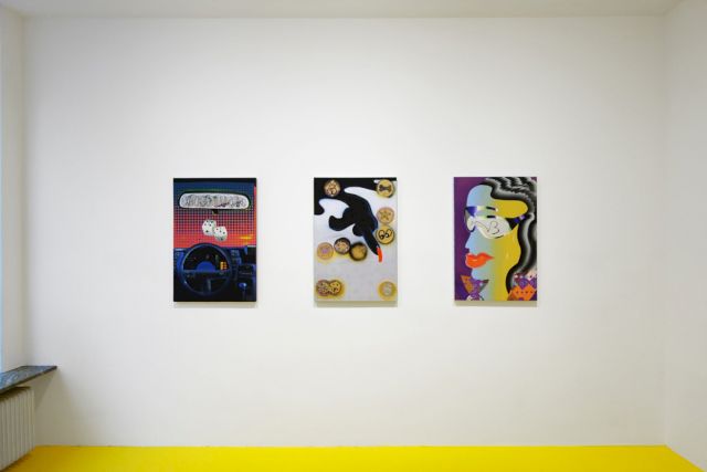 Installation view of Melissa Brown’s "Anderson’s Hidden Game" at LOYAL – © VG Bild-Kunst, Bonn 2017