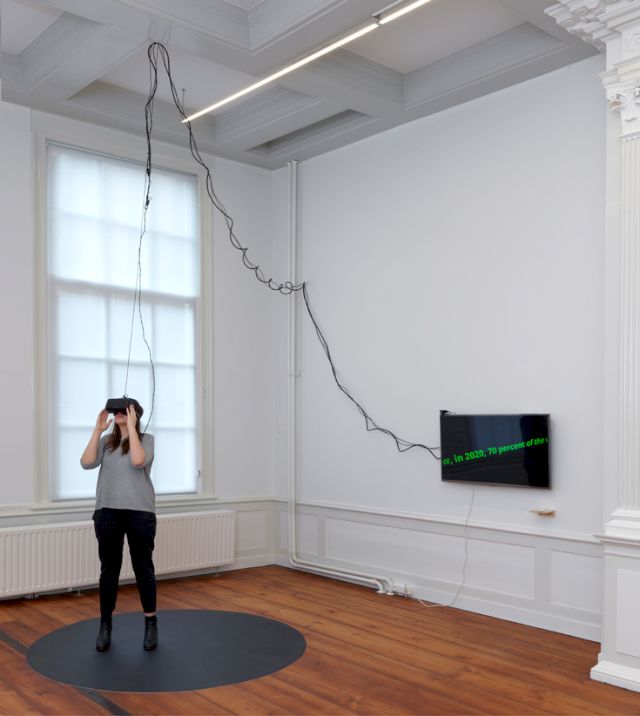 Installation view of ’Rehearsing the Future’ by Noor Nuyten. Courtesy of Upstream Gallery. Photo: Gert Jan van Rooij