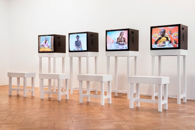 Installation view, Zina Saro-Wiwa, ’The Turquoise Meat Inside’, 2018