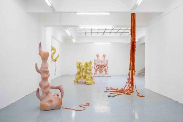Zsófia Keresztes, installation view Sticky Fragility, 2018. Photo: Simon Veres,