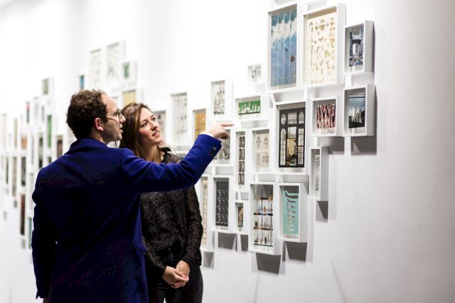 Opening ’Ten Parts’ by Dustin Yellin, Grimm at Amsterdam Art Weekend 2017. Photo: Maarten Nauw